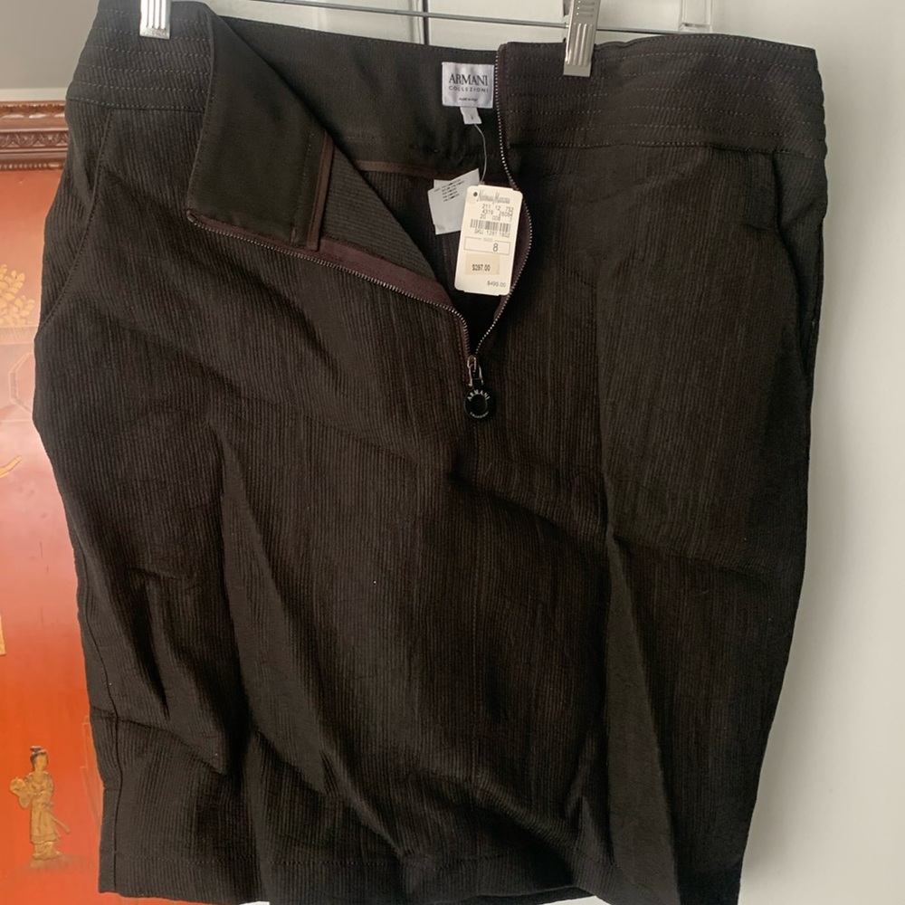 NWT $495 Armani Collezioni BlackSkirt 8